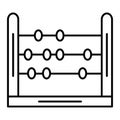 Vector Abacus Outline Icon Design Royalty Free Stock Photo