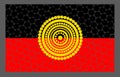 Vector aboriginal flag design.