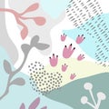 Vector Abstract artistic floral header background.