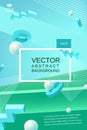 Vector abstract background in blue and green colors