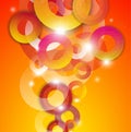 Vector abstract background: colorful circles Royalty Free Stock Photo