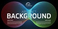 Vector abstract background colorful tunnel from gradient circle on black