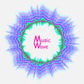 Vector abstract background with dynamic round music waves. Sound wave colorful circle audio poster. Royalty Free Stock Photo