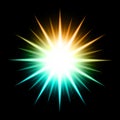 Vector Abstract Background With Glowing Star