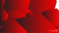 Vector Abstract Background Hexagon red light and shadow Royalty Free Stock Photo