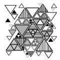 Vector abstract background with hipster triangles