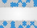 Vector Abstract background made from puzzle pieces. Jigsaw puzzle in different color represent thinking different concept