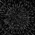Vector abstract background with Open Space Star Warp or Hyperspace Travel. Big bang illustration. Royalty Free Stock Photo