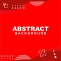 Vector of abstract background red and dots white color. Good to use for banner, social media, poster and flyer template Royalty Free Stock Photo