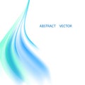 Vector abstract background with soft blue waves. Background for presentation, booklet, leaflet. Royalty Free Stock Photo