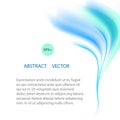 Vector abstract background with soft blue waves. Background for presentation, booklet, leaflet. Royalty Free Stock Photo