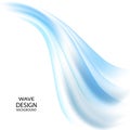 Vector abstract background with soft blue waves. Background for presentation, booklet, leaflet. Royalty Free Stock Photo