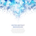 Vector abstract background with a texture of triangles. Geometric dance of figures in the air. Royalty Free Stock Photo