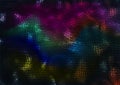 Abstract background, with waving and flowing shiny pixel colors. Futuristic echnology background