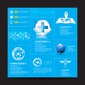 Vector abstract banner template infographic and icon health care concept Royalty Free Stock Photo