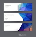 Vector abstract banners set with polygonal, Triangle pattern shape Royalty Free Stock Photo