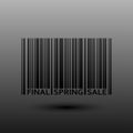 Vector Abstract Barcode. Final Spring Sale. Royalty Free Stock Photo