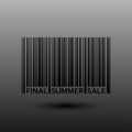 Vector Abstract Barcode. Final Summer Sale. Royalty Free Stock Photo