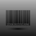 Vector Abstract Barcode. Final Summer Sale.