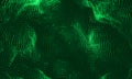 Vector abstract big data visualization. Green glowing data flow as binary numbers. Computer code representation Royalty Free Stock Photo