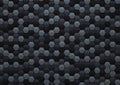 Vector Abstract black hexagonal background