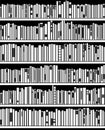 vector abstract black and white bookshelf Royalty Free Stock Photo