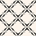 Vector abstract black and white geometric seamless pattern with diamond grid Royalty Free Stock Photo