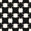 Vector abstract black and white geometric seamless pattern with squares, grid