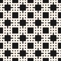 Vector abstract black and white geometric seamless pattern with squares, pixels Royalty Free Stock Photo