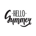 Vector illustration with Hello Summer lettering