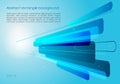 Vector abstract blue background with perspective rectangle