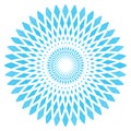 Vector abstract blue circle flower