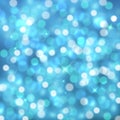 Vector abstract blue sparkling background with blurred lights Royalty Free Stock Photo