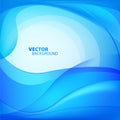 Vector abstract blue wavy water background Royalty Free Stock Photo