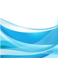 Vector abstract blue wavy water background Royalty Free Stock Photo