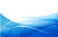 Vector abstract blue wavy water background Royalty Free Stock Photo