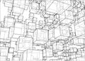 Vector abstract boxes background Royalty Free Stock Photo