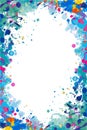 Vector Abstract colorful Splattered frame