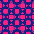 Vector abstract bright pink and navy blue geometric seamless pattern Royalty Free Stock Photo