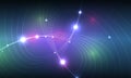Vector abstract bright rounded lines. Space design illustration