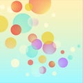 Vector abstract bubble circles colorful background