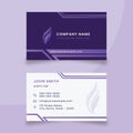 Vector abstract business card with feather logo Royalty Free Stock Photo