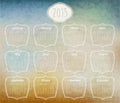 Vector abstract calendar 2015 Royalty Free Stock Photo