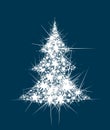 Vector abstract Christmas tree stars shape.