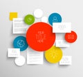 Vector abstract circles and squares infographic template Royalty Free Stock Photo