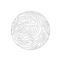 Vector abstract circular map pattern with wavy lines Royalty Free Stock Photo