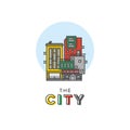 Vector abstract city logo Royalty Free Stock Photo