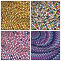 Vector abstract color grid patterns set. Royalty Free Stock Photo