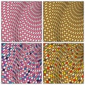 Vector abstract color grid patterns set. Royalty Free Stock Photo