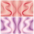 Vector abstract color lines patterns set Royalty Free Stock Photo